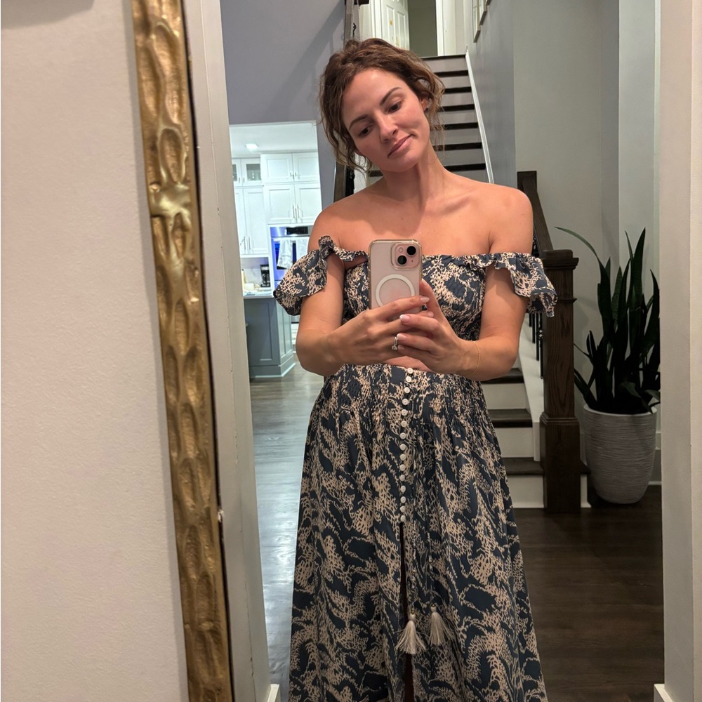 Off-Shoulder Floral Maxi Dress